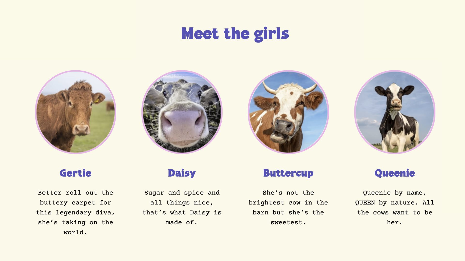 All Things Butter - Meet the girls