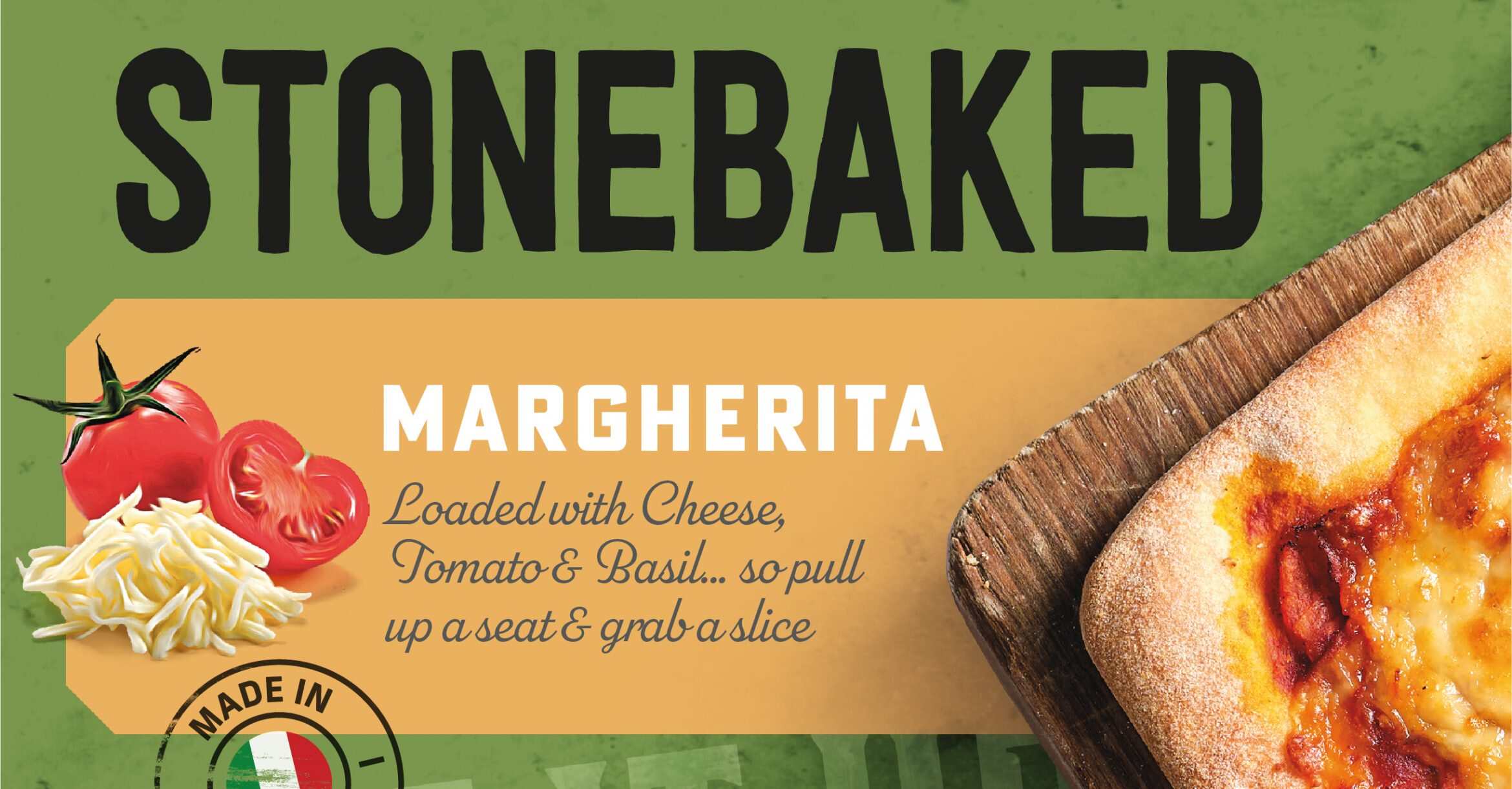 Goodfellas Stonebaked Margherita pizza label