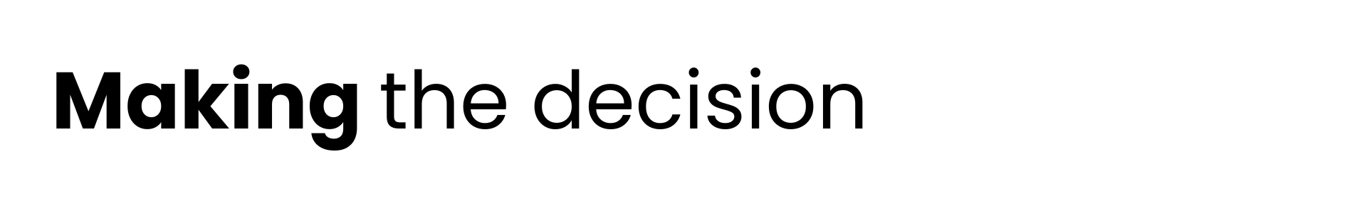 Making the decision title