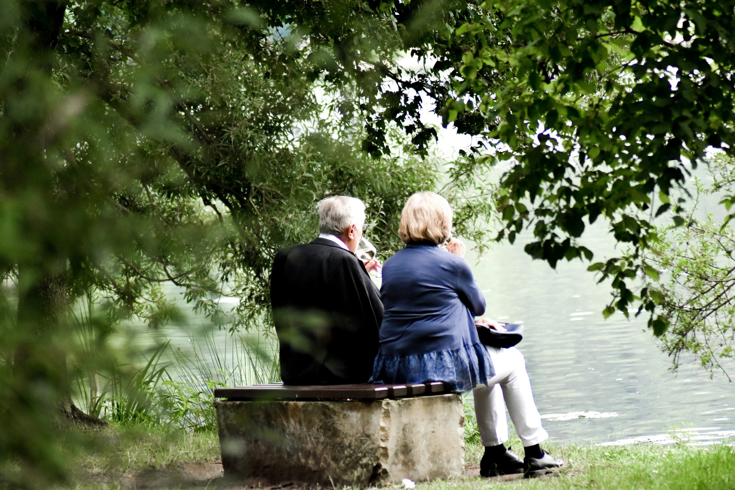 senior couple on picnic