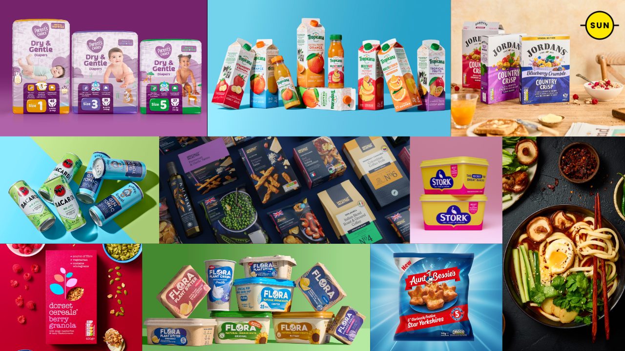 Multiple images of work by Sun Branding